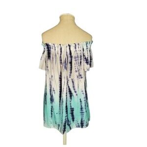 143 Story By Line Up Women's Tie Dye Off the Shoulder Top Size Small